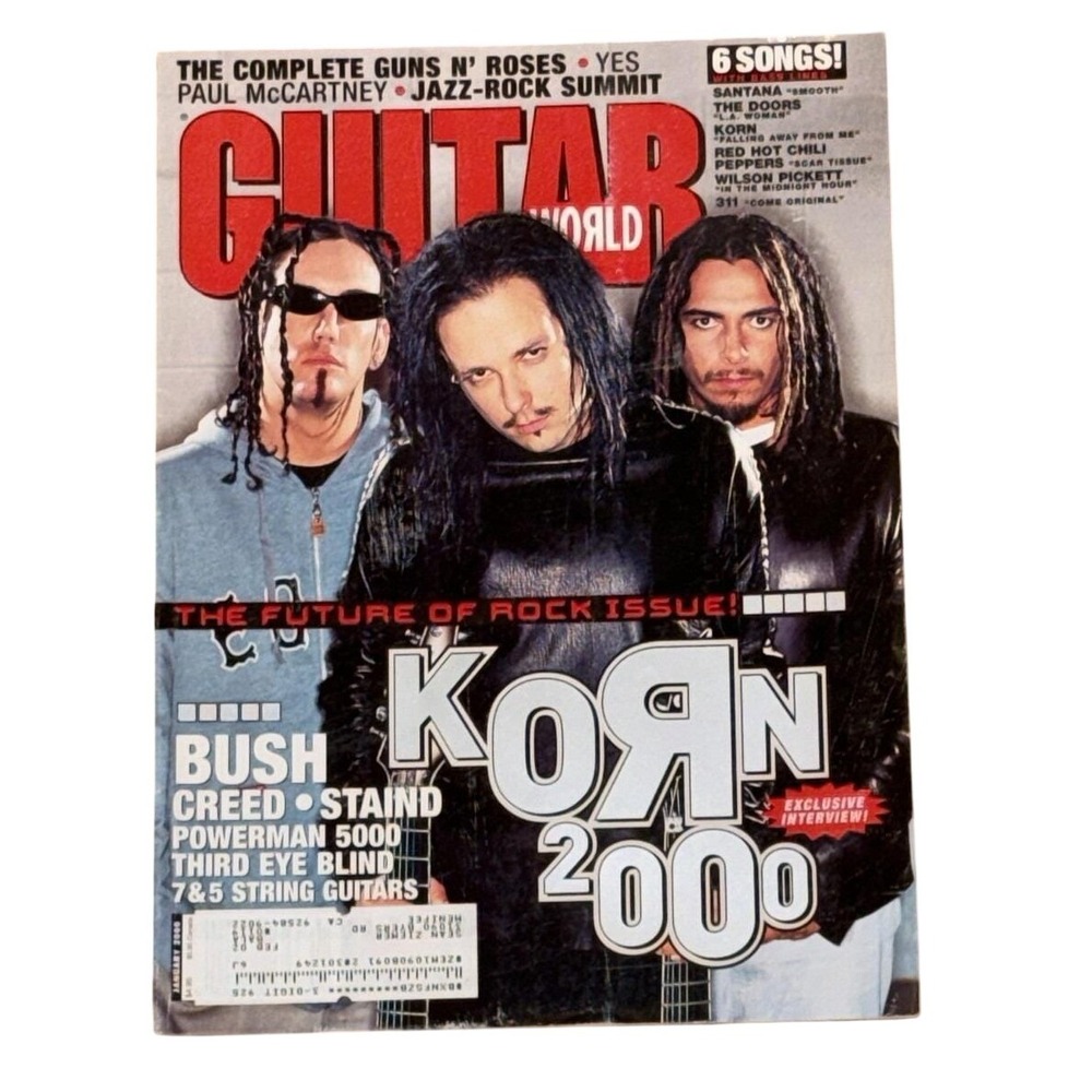 Guitar World Magazine 2000 Korn Cover Bush Creed Staind Powerman 5000 Rock